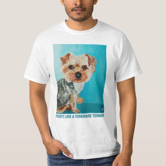 Camiseta Pintura de Yorkshire Terrier de Alfred Fox (Anverso)