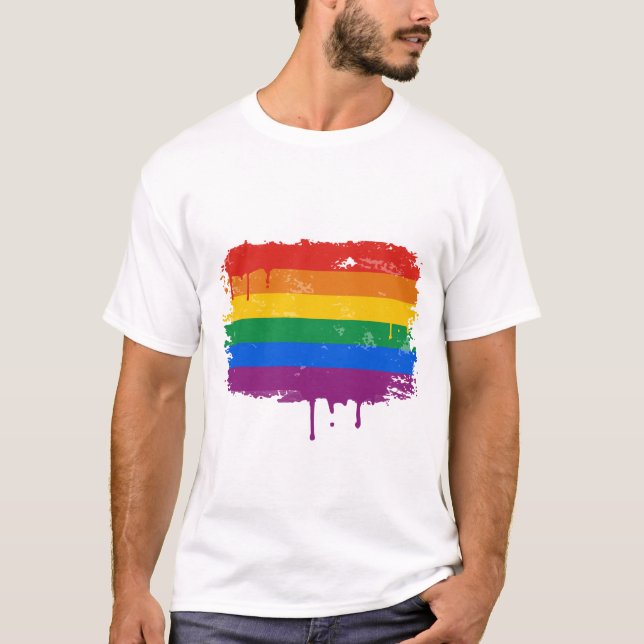 Camiseta Pintura del arco iris (Anverso)