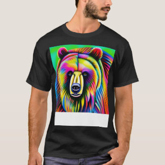 Camiseta Pintura del arcoiris del oso
