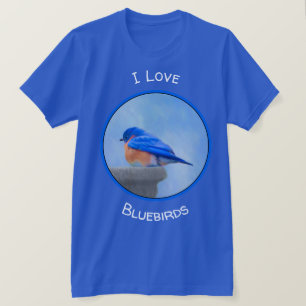 Camiseta Pintura del Bluebird - arte original del pájaro