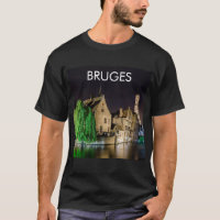 Pintura del casco antiguo de Brujas y de la torre