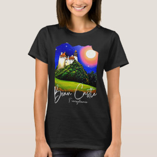 Camiseta Pintura del castillo de Bran Transilvania hogar de