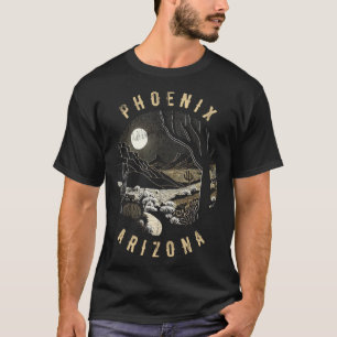 Camiseta Pintura del desierto de Phoenix Arizona por la noc