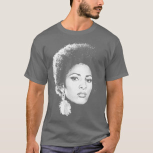 Camiseta Pintura del ventilador de Pam Grier Retro Blaxploi