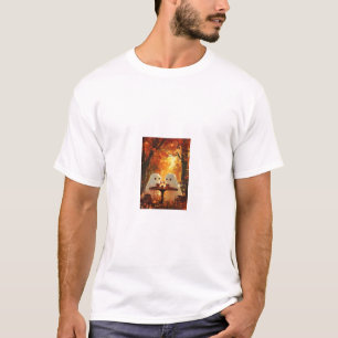 Camiseta Pintura digital al óleo de cita de fantasmas otoña