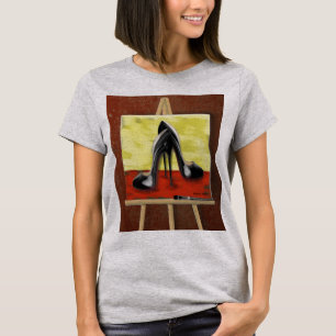 Camiseta Pintura digital de una pintura de Stiletto Negro