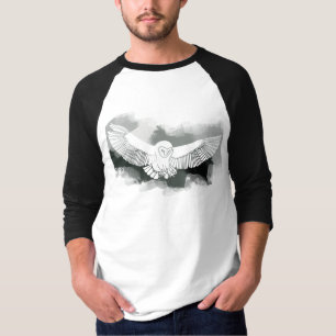 Camiseta Pintura digital del carbón de carbón vegetal negro