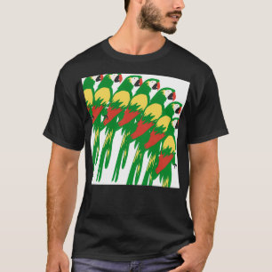 Camiseta Pintura digital para el patrón de loros
