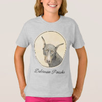 Pintura Doberman Pinscher - Original Dog Art T-Sh