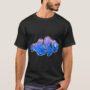 Camiseta Pintura en acuarela de pez submarino azul
