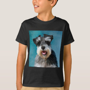 Camiseta Pintura en Acuarela de Schnauzer Miniatura