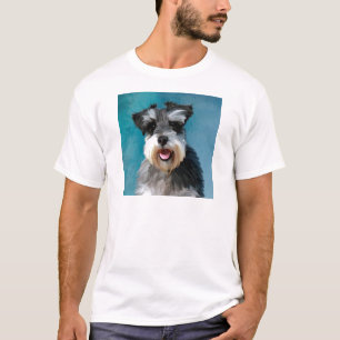Camiseta Pintura en Acuarela de Schnauzer Miniatura