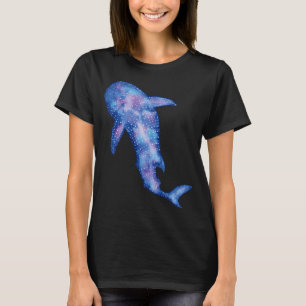 Camiseta Pintura en Acuarela de Tiburón Ballena Galaxia