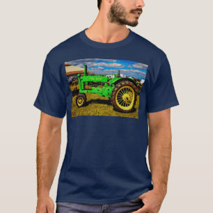 Camiseta Pintura en acuarela de un John Deere M vintage de 