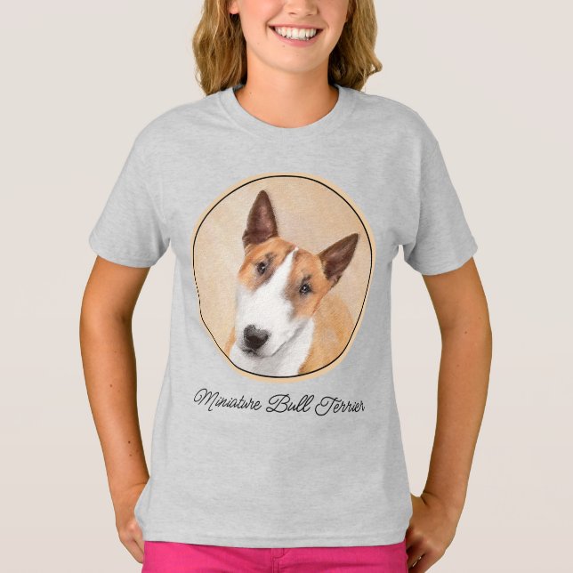 Camiseta Pintura en miniatura de Bull Terrier - Arte origin (Anverso)