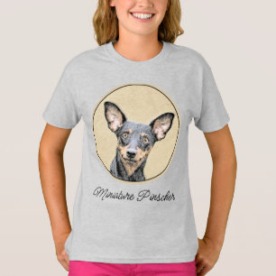 Camiseta Pintura en miniatura de Pinscher Cute arte origina