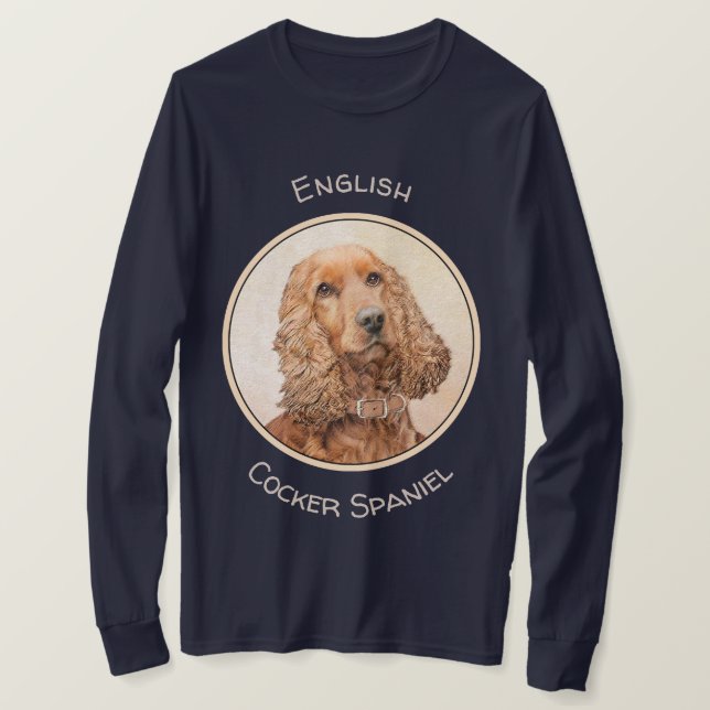 Camiseta Pintura Española de Cocker Inglés - Arte Perro Ori (Anverso del diseño)