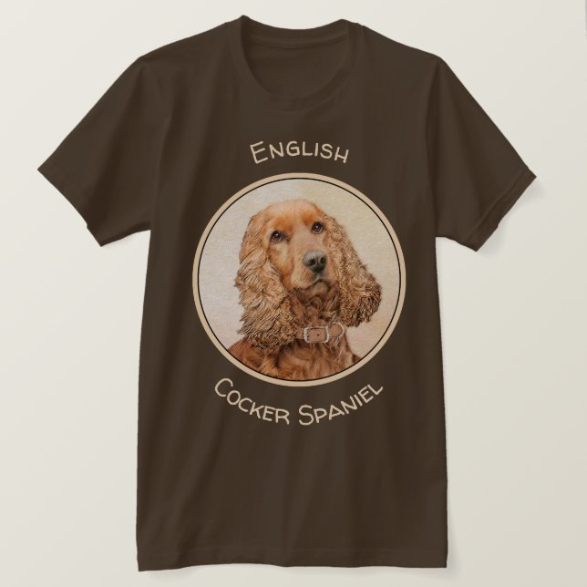 Camiseta Pintura Española de Cocker Inglés - Arte Perro Ori (Anverso del diseño)