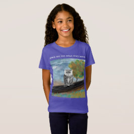 Camiseta Pintura estacional de búho en la naturaleza se mar