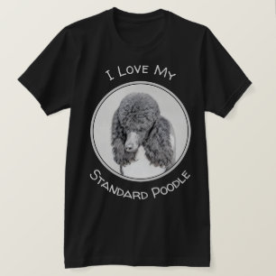 Camiseta Pintura estándar de pop negro - Arte de perro