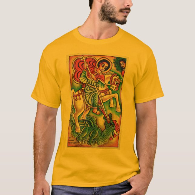 Camiseta Pintura etíope de la iglesia - santo Gabreal Kidus (Anverso)