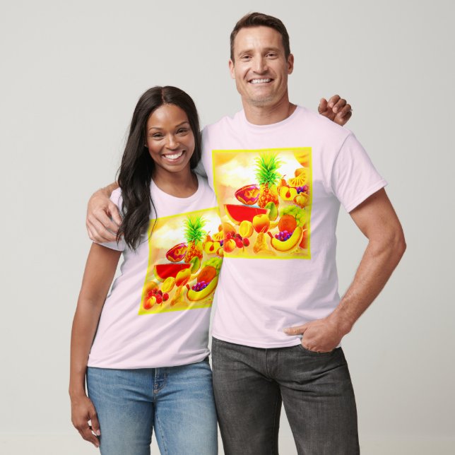 Camiseta Pintura exótica de frutas tropicales. ¡Hazte con u (Unisexo)