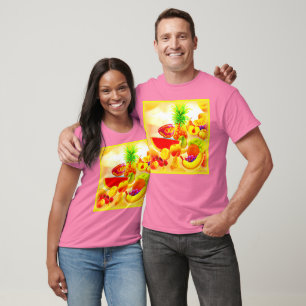 Camiseta Pintura exótica de frutas tropicales. ¡Hazte con u