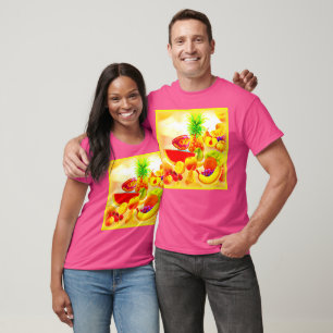 Camiseta Pintura exótica de frutas tropicales. ¡Hazte con u