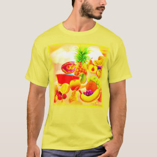 Camiseta Pintura exótica de frutas tropicales. ¡Hazte con u