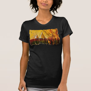 Camiseta Pintura extrema de impasto derritiendo velas en la