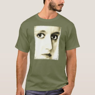 Camiseta Pintura facial y boceto de la mujer