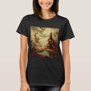 Camiseta Pintura fantástica 3 - Paisaje medieval