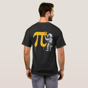 Camiseta Pintura genial del astronauta símbolo Pi Día Pi 