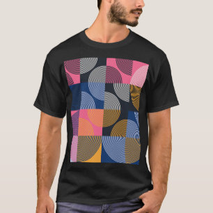 Camiseta Pintura geométrica circular de cosecha