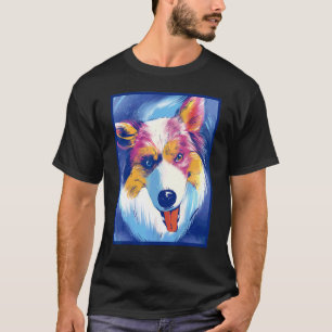Camiseta Pintura Gráfica de Mascota Animal Perro Pastor Aus