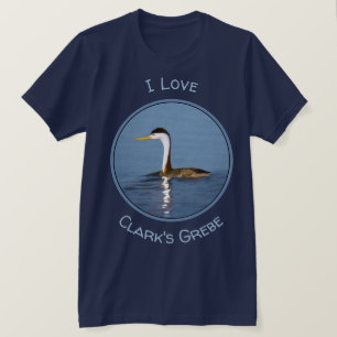 Camiseta Pintura gris de Clark - Arte de pájaro original