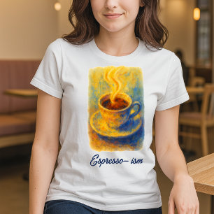 Camiseta Pintura impresionista de la Copa de Café Espresso