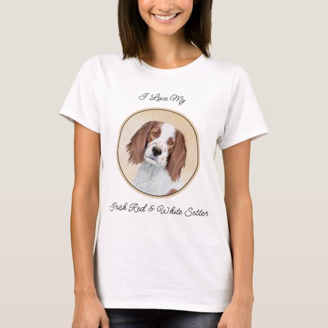 Camiseta Pintura irlandesa de estilo rojo y blanco - Arte o (Anverso)