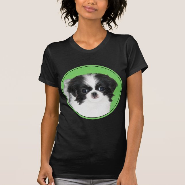 Camiseta Pintura japonesa de cachorro con chin - Arte origi (Anverso)