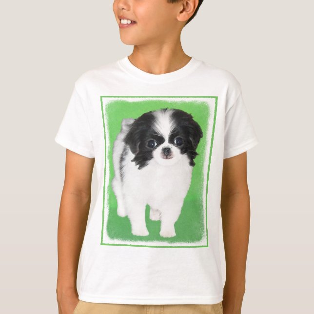 Camiseta Pintura japonesa de cachorro con chin - Arte origi (Anverso)
