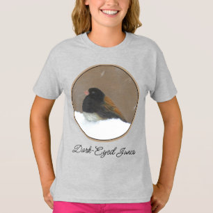 Camiseta Pintura Junco de Ojos Oscuros - Arte de Aves Origi