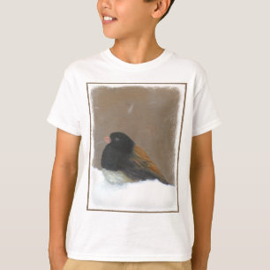 Camiseta Pintura Junco de Ojos Oscuros - Arte de pájaro ori