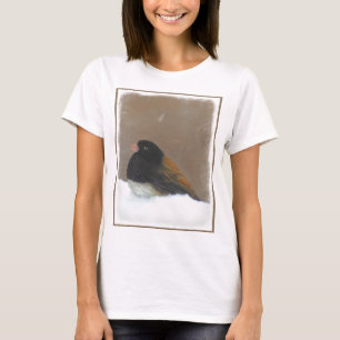 Camiseta Pintura Junco de Ojos Oscuros - Arte de pájaro ori