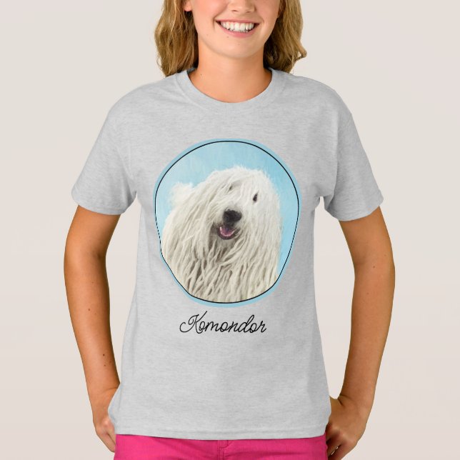 Camiseta Pintura Komondor - Arte Perro Original Cuto (Anverso)