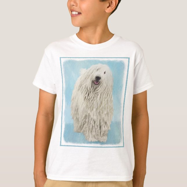 Camiseta Pintura Komondor - Arte Perro Original Cuto (Anverso)