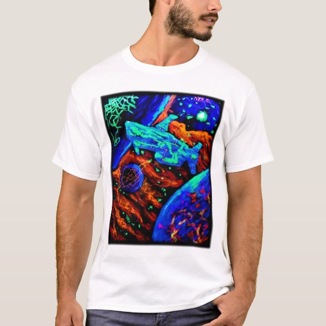 Camiseta Pintura ligera negra 3 (Anverso)