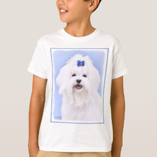Camiseta Pintura maltesa - Arte de perro original muy lindo
