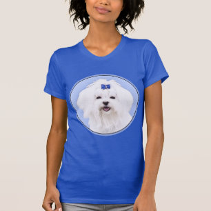 Camiseta Pintura maltesa - Arte de perro original muy lindo