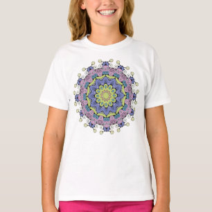 Camiseta Pintura manual de Mandala Clock Face 2