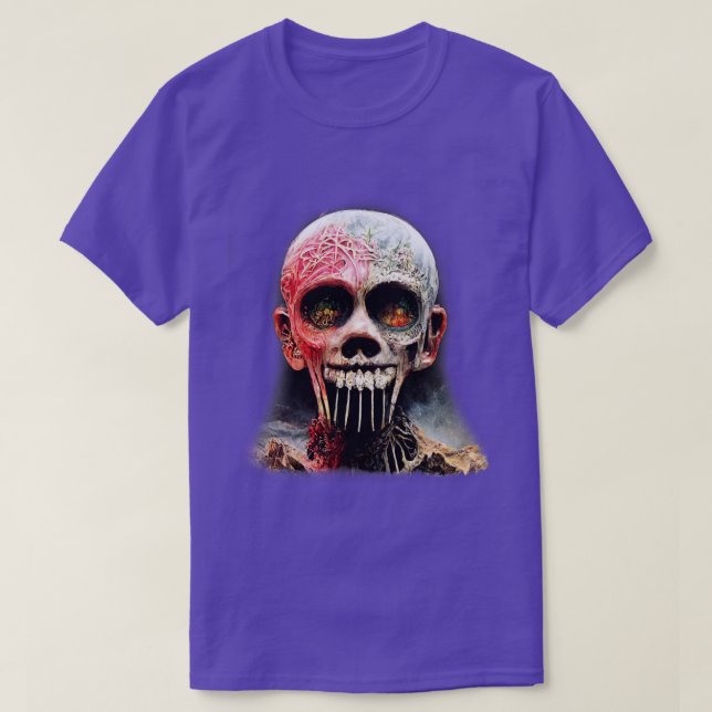 Camiseta Pintura Metalizado extrema de arte de metal negro (Diseño del anverso)